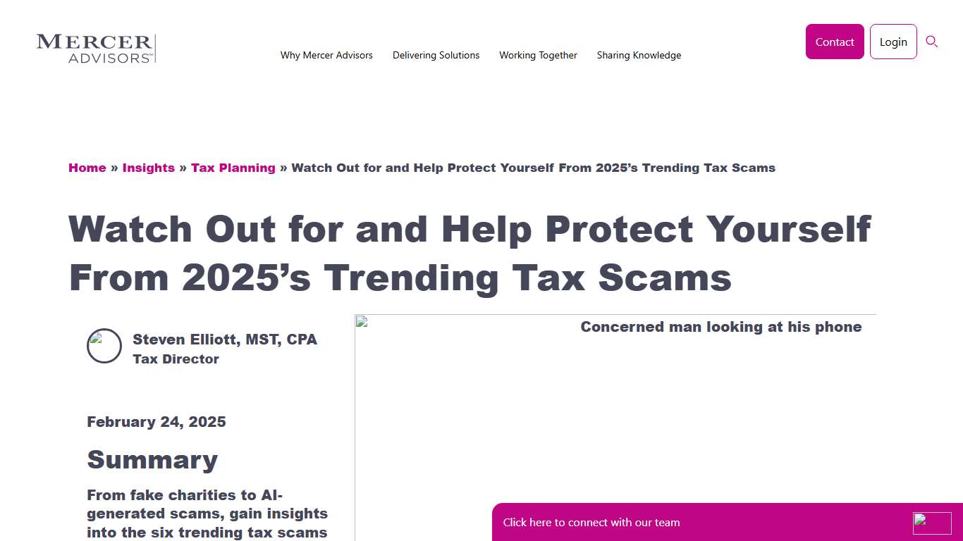 6 Trending Tax Scams in 2025 Mercer Advisors